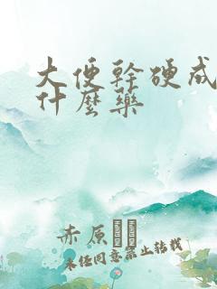 大便干硬成粒用什么药