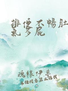 排便不畅肚子胀气多屁