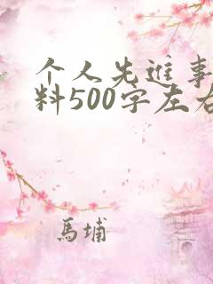 个人先进事迹材料500字左右