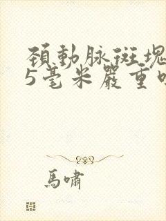 颈动脉斑块1.5毫米严重吗