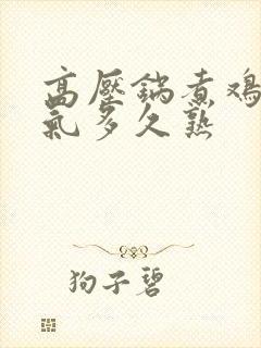 高压锅煮鸡汤上气多久熟