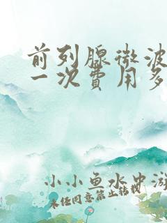 前列腺微波治疗一次费用多少