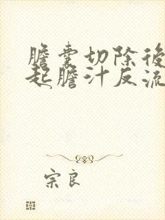 胆囊切除后会引起胆汁反流性胃炎吗