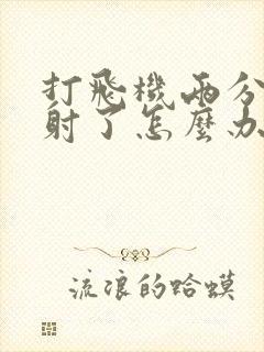 打飞机两分钟就射了怎么办