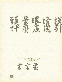 头晕眼睛模糊是什么原因引起