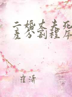 二婚丈夫死后遗产分割程序