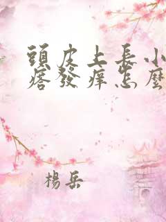 头皮上长小红疙瘩发痒怎么回事