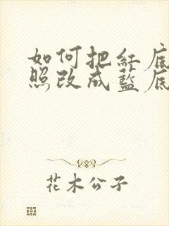 如何把红底证件照改成蓝底