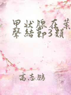 甲状腺在叶低回声结节3类