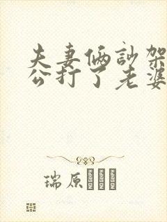 夫妻俩吵架了老公打了老婆怎么办