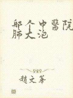 哪个中医院治疗肺大泡