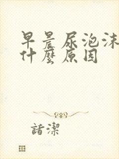 早晨尿泡沫多是什么原因