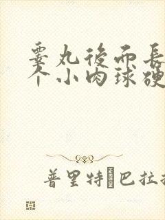 睾丸后面长了一个小肉球硬硬的