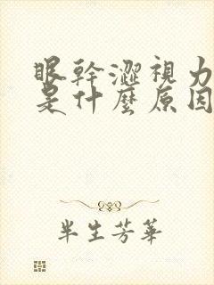 眼干涩视力模糊是什么原因引起的