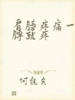 肩膀疼痛一抬胳膊就疼