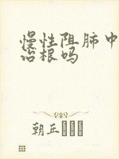 慢性阻肺中医能治根吗