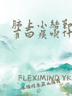 肺上小结节咳嗽有白痰吃什么药好