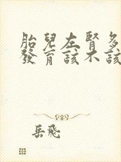 胎儿左肾多囊性发育该不该生