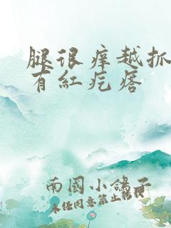 腿很痒越抓越痒有红疙瘩