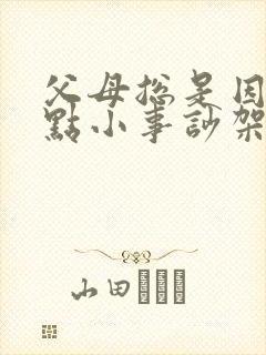 父母总是因为一点小事吵架怎么办