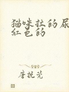 猫咪拉的尿是粉红色的