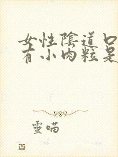 女性阴道口像是有小肉粒是什么原因