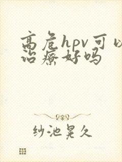 高危hpv可以治疗好吗