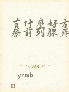 有什么好方法治疗前列腺疼痛