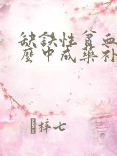 缺铁性贫血吃什么中成药补血效果好