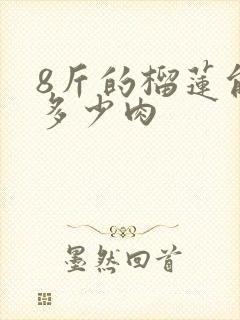 8斤的榴莲能出多少肉