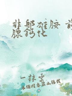 非那雄胺 前列腺钙化