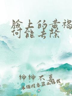 脸上的黄褐斑如何能去除