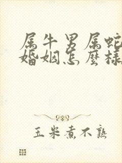 属牛男属蛇女的婚姻怎么样