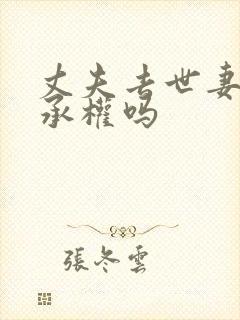 丈夫去世妻子继承权吗