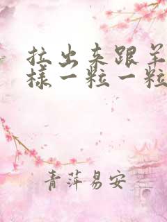 拉出来跟羊屎一样一粒一粒