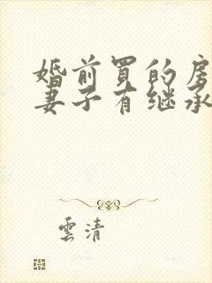 婚前买的房死后妻子有继承权吗