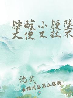 腰酸小腹坠胀想大便又拉不出来