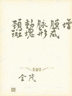 颈动脉膜增厚伴斑块形成