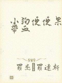 小狗便便果冻状带血