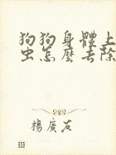 狗狗身体上的蜱虫怎么去除