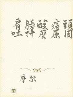 肩膀酸痛头晕想吐什么原因