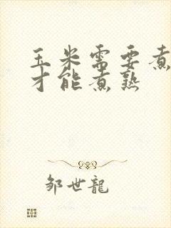 玉米需要煮多久才能煮熟