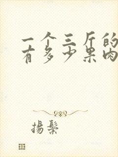 一个三斤的榴莲有多少果肉