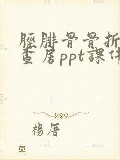 胫腓骨骨折护理查房ppt课件