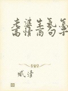 老婆生气怎么哄高情商句子