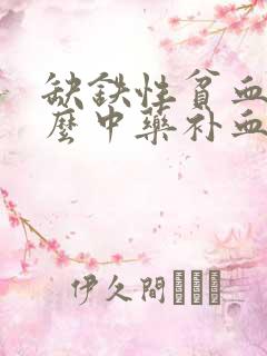 缺铁性贫血吃什么中药补血效果好