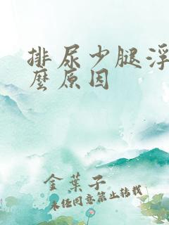 排尿少腿浮肿什么原因