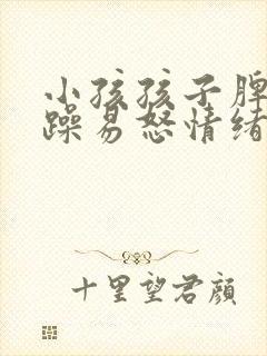 小孩孩子脾气暴躁易怒情绪低落