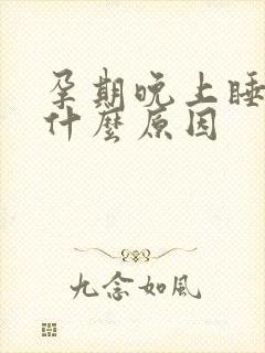 孕期晚上睡不着什么原因