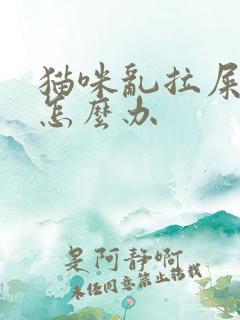 猫咪乱拉屎拉尿怎么办